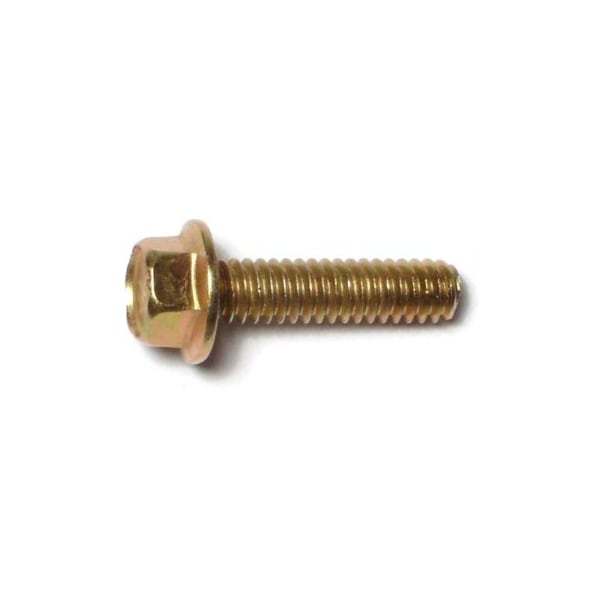 Midwest Fastener Grade 8, 1/4"-20 Flange Bolt, Zinc Plated Steel, 1 in L, 8 PK 74603 - main